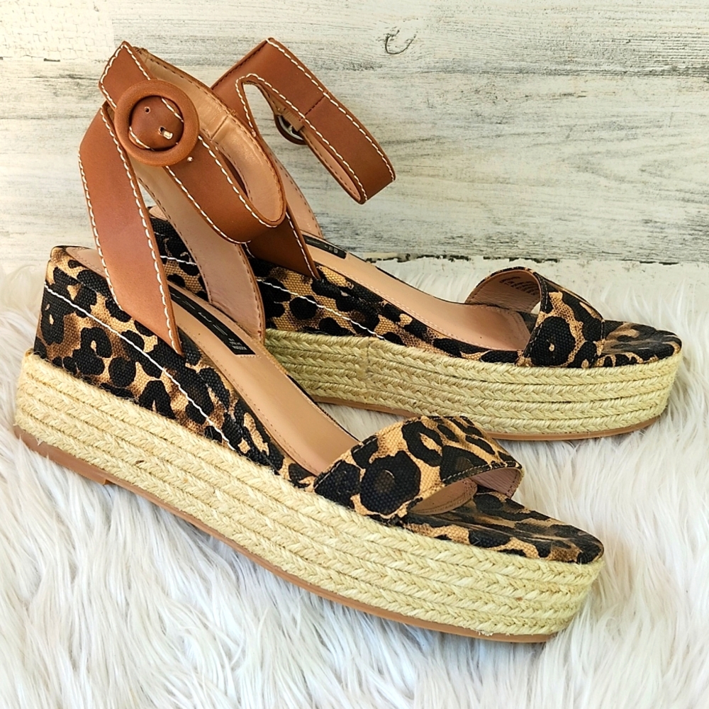 EUC STEVEN BY STEVE MADDEN KIPPIE ESPADRILLE PLATFORM SANDALS - Picture 1 of 8